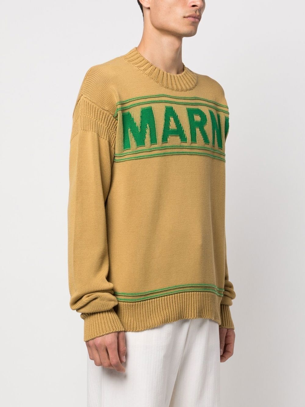 logo-print knit jumper - 3