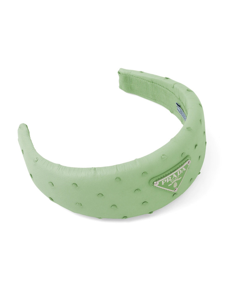 Prada Ostrich leather headband outlook