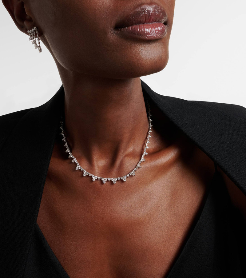 ILEANA MAKRI Rivulet Tears 18kt white gold necklace with diamonds outlook