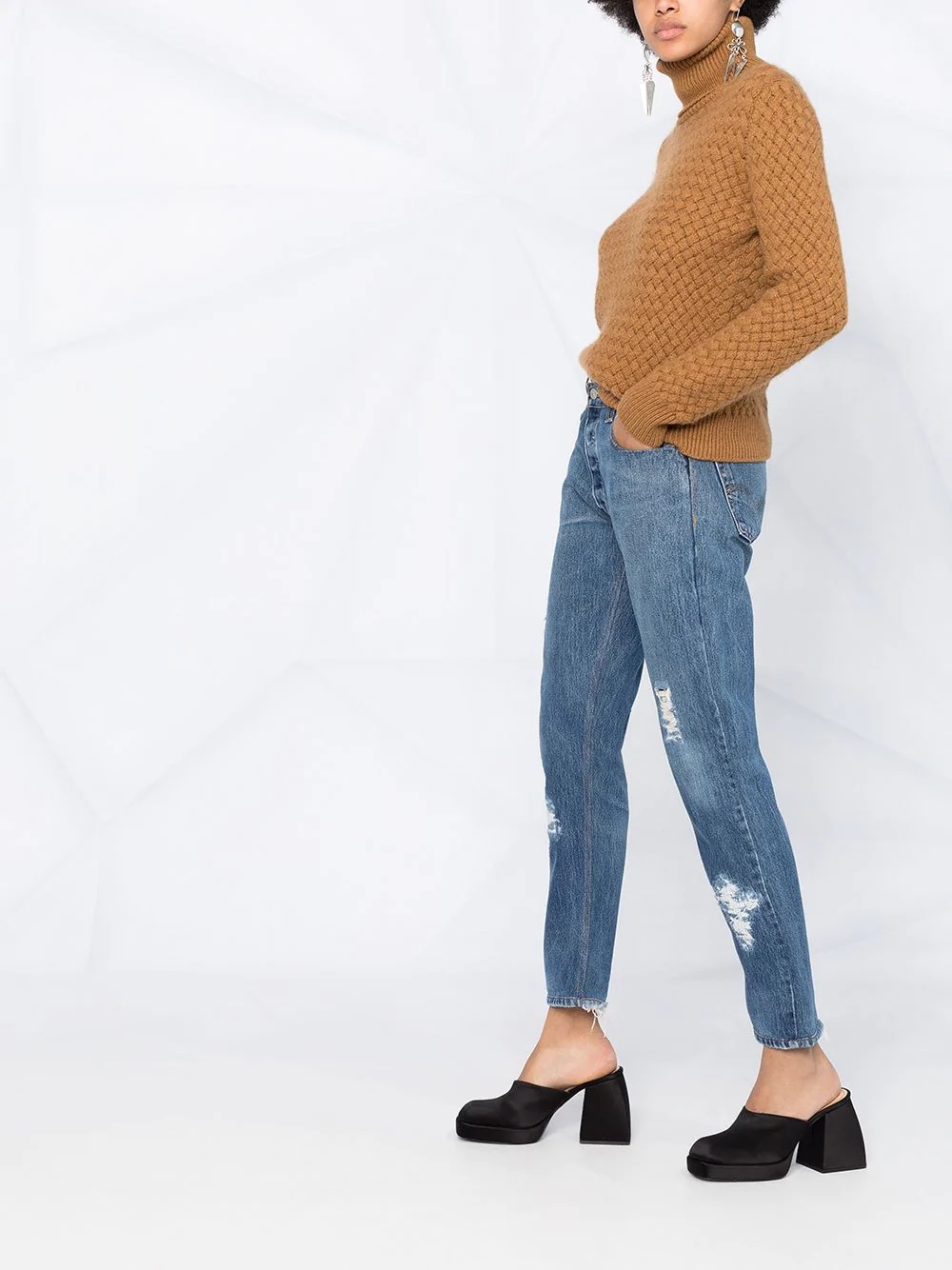 knitted turtleneck jumper - 4