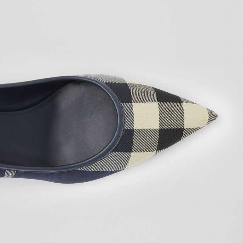 Burberry Check Wool Kitten-heel Point-toe Pumps – Exclusive Capsule Collection outlook