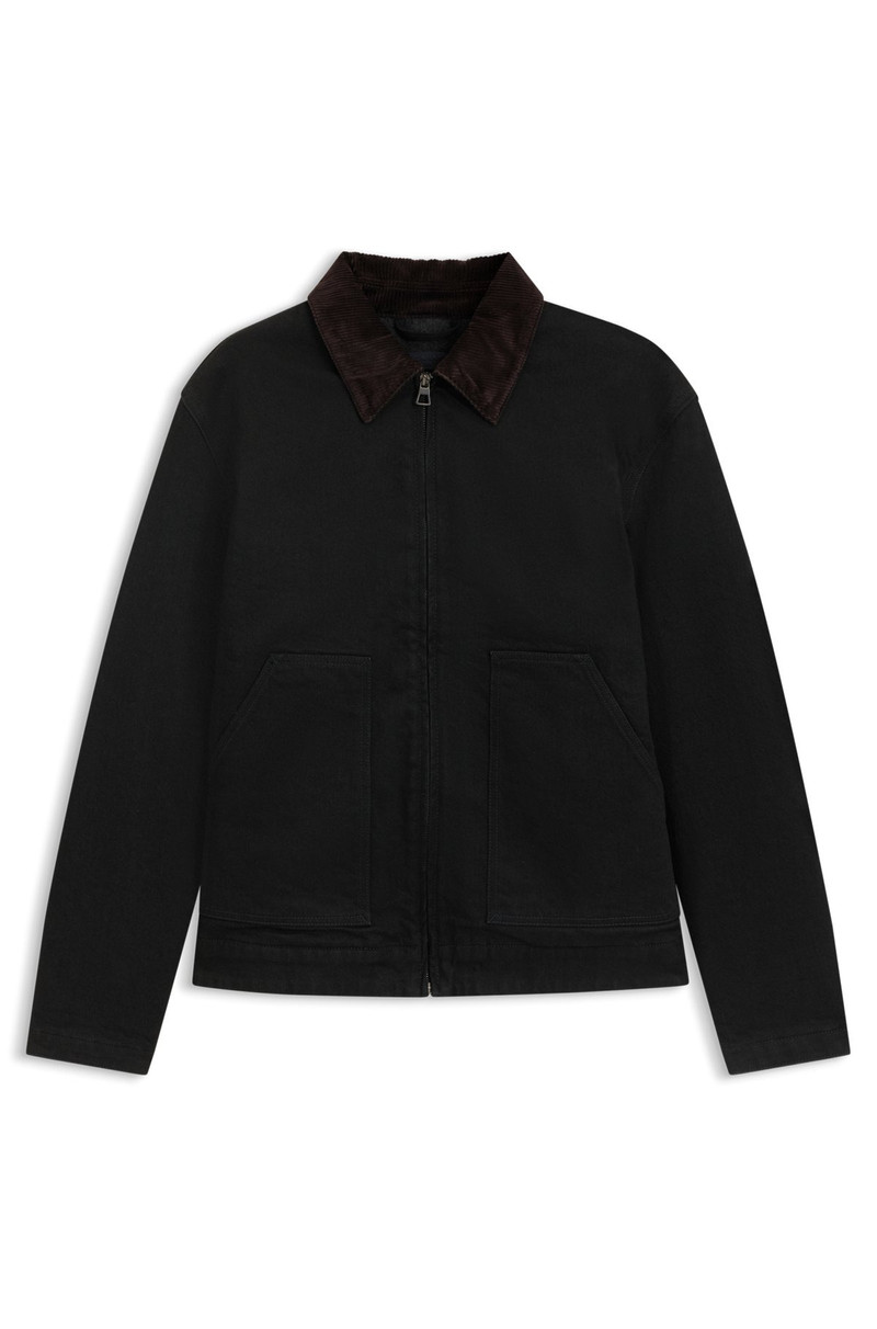 BECKHAM X BOSS JACKET IN BLACK RIGID DENIM 1