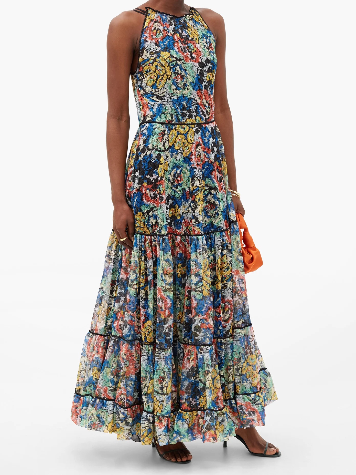 Banded-hem floral maxi dress - 2