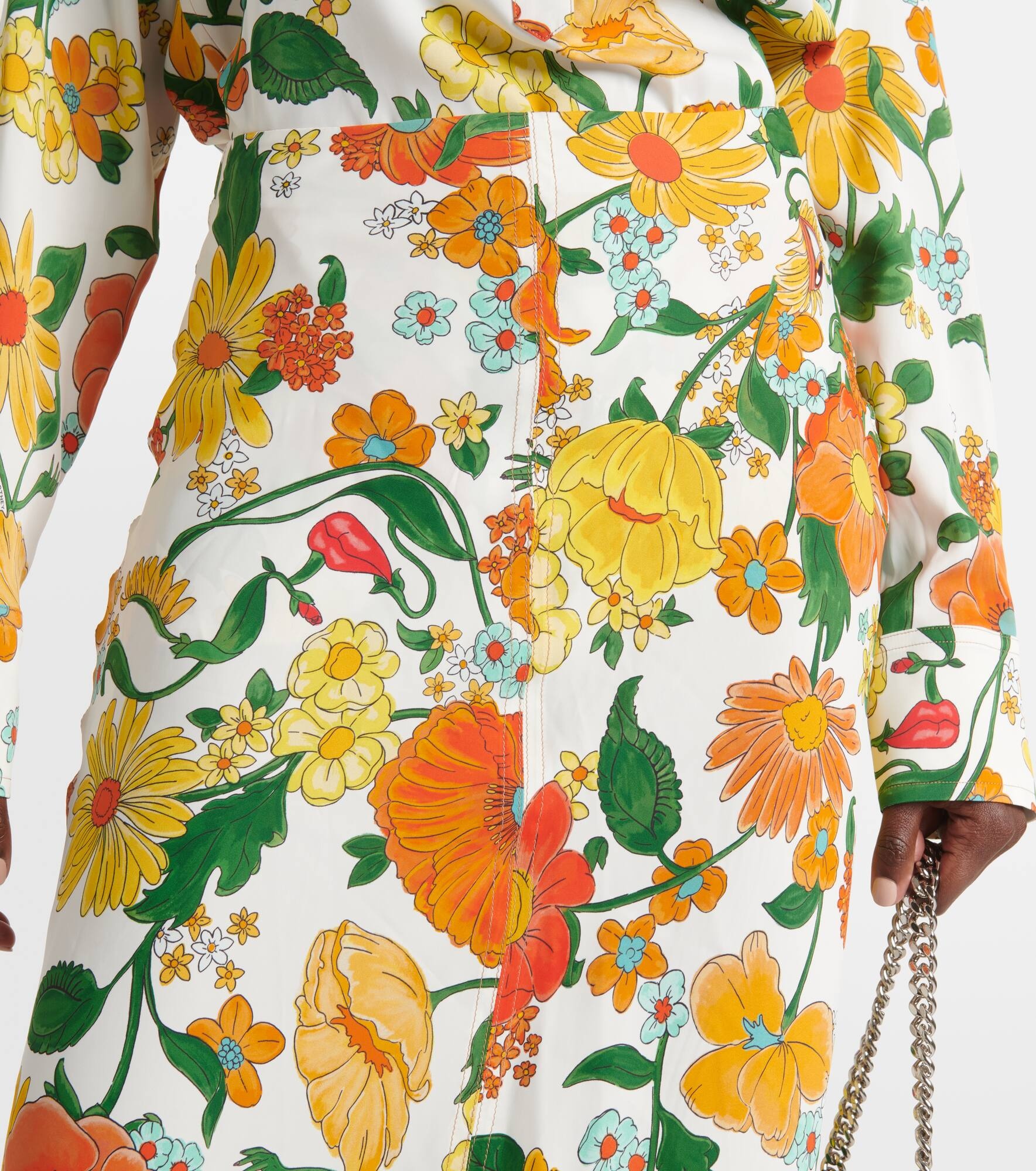 Floral cady maxi skirt - 4
