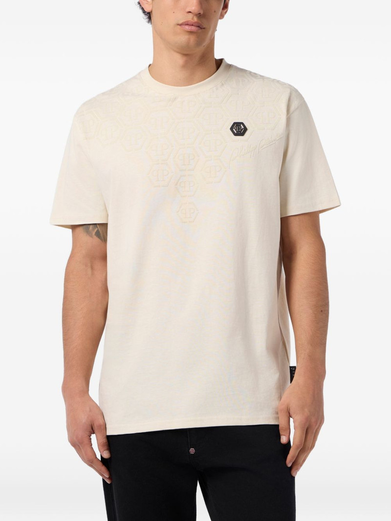 PHILIPP PLEIN round-neck monogram T-shirt outlook
