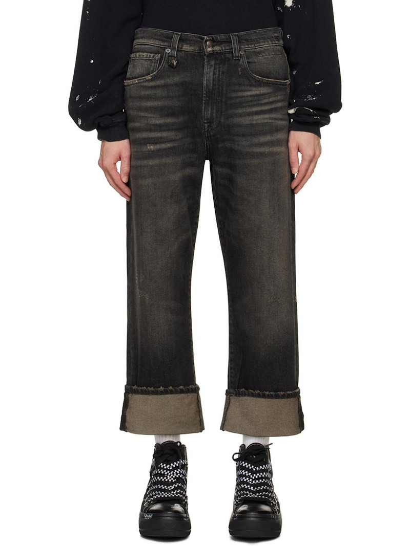 Black Cuffed X-Boyfriend Jeans 1