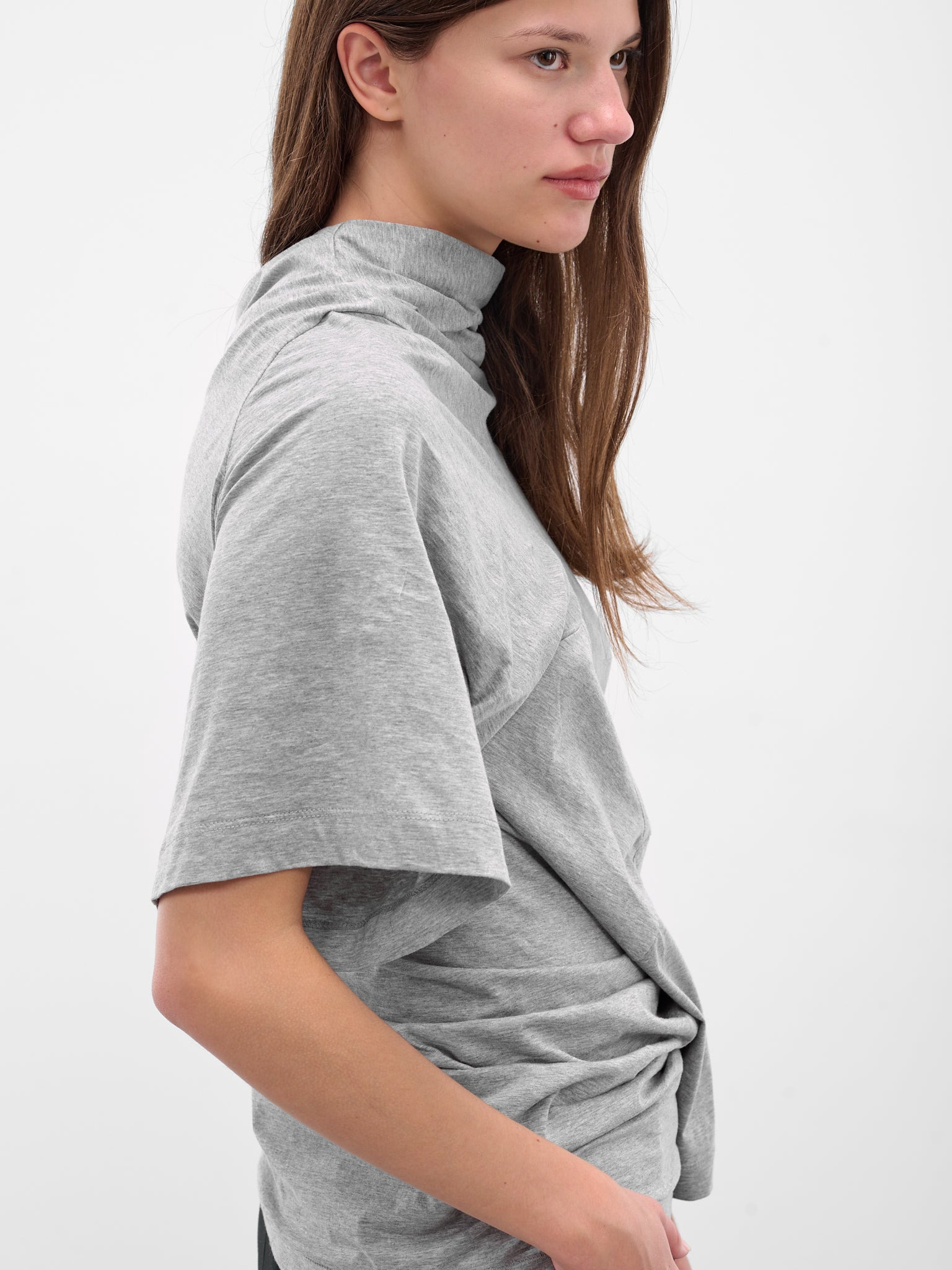 Gray Twisted Distort Tee - 4