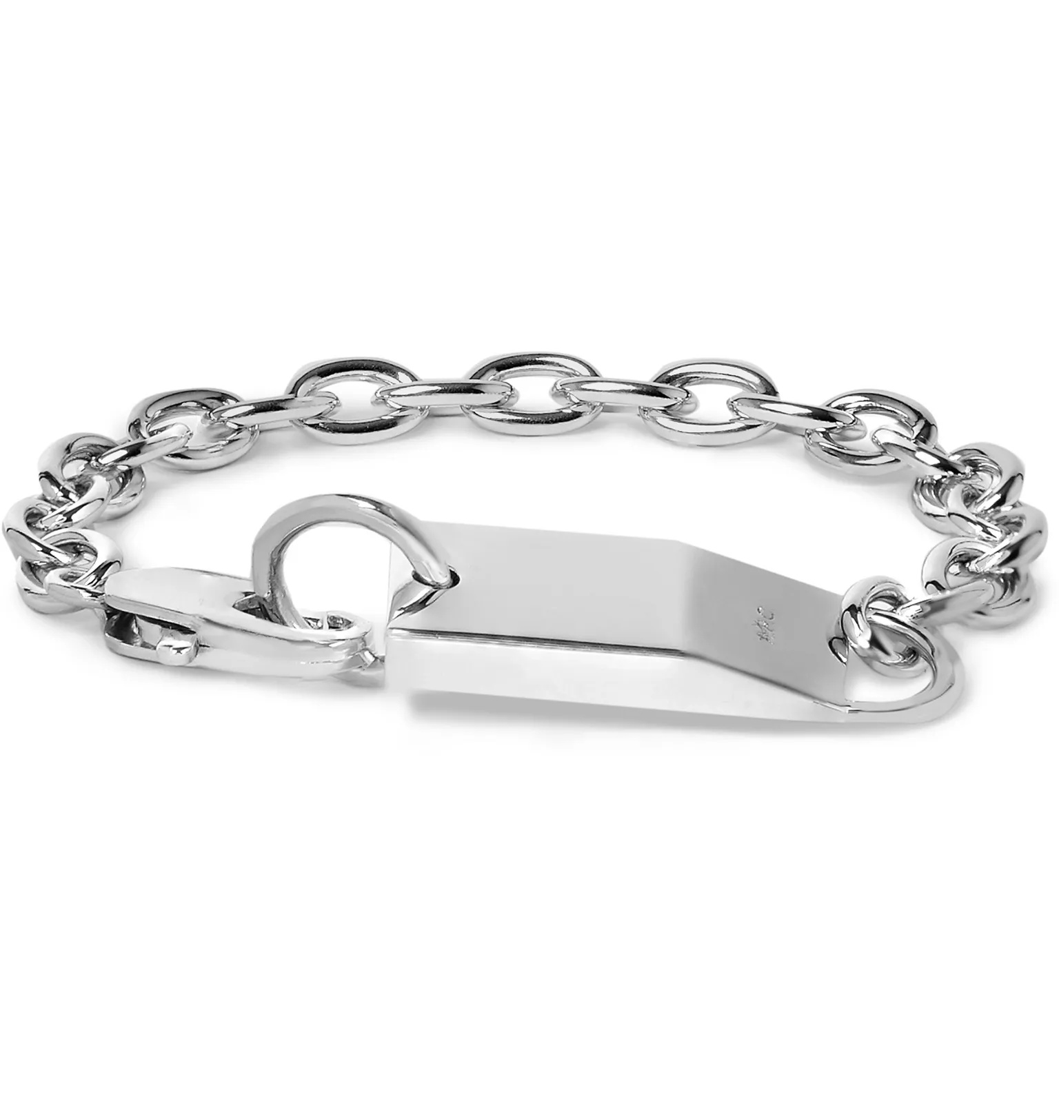 Logo-Engraved Silver-Tone Bracelet - 1