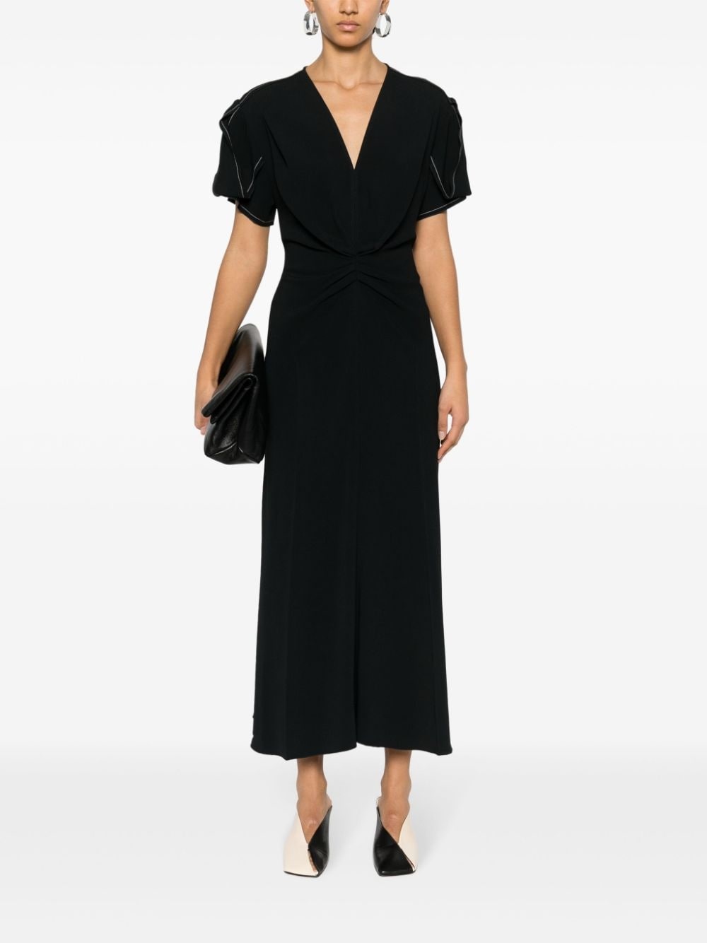 gathered-detail dress - 2