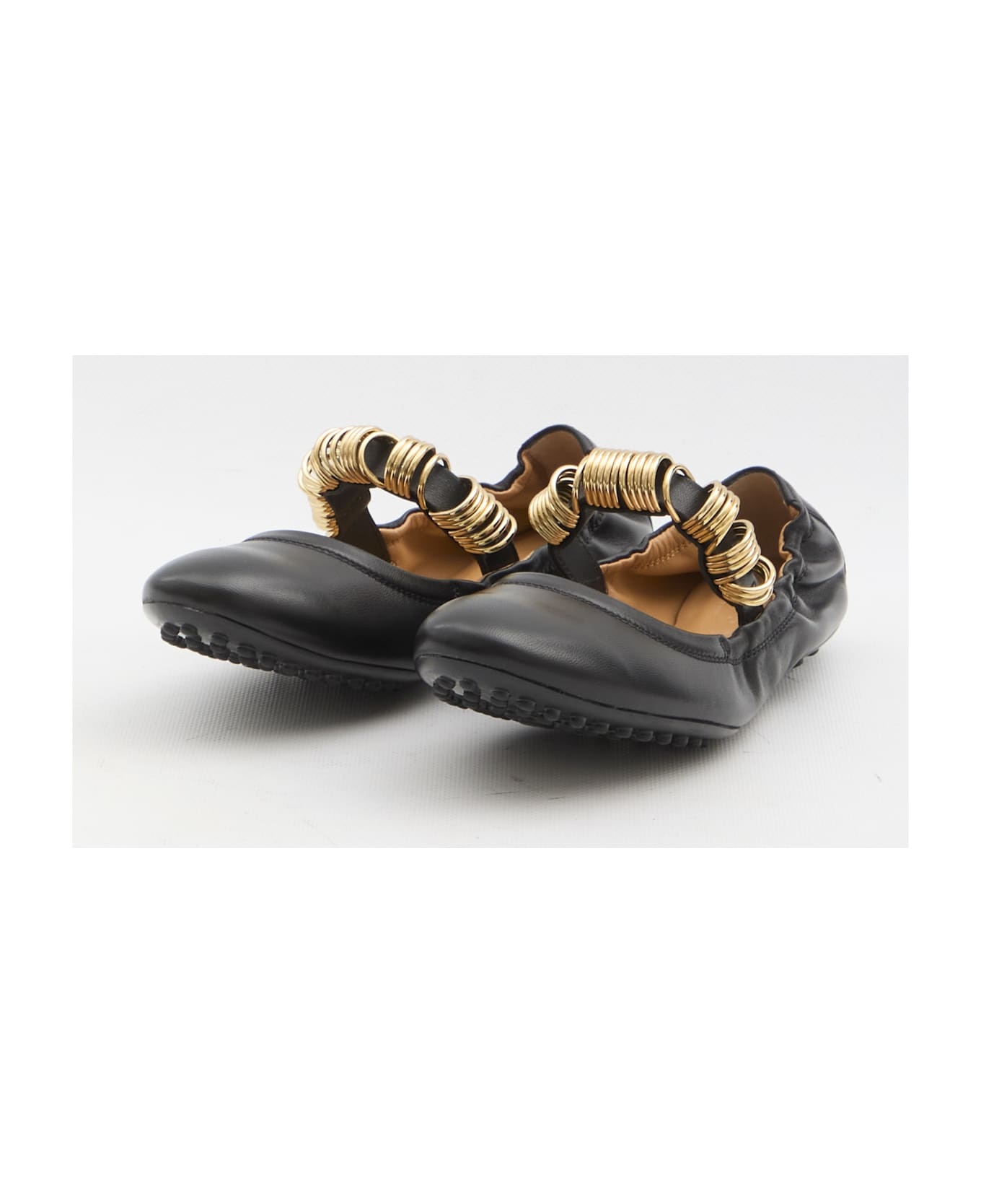 Ballet Flats Wit Eyelets - 2