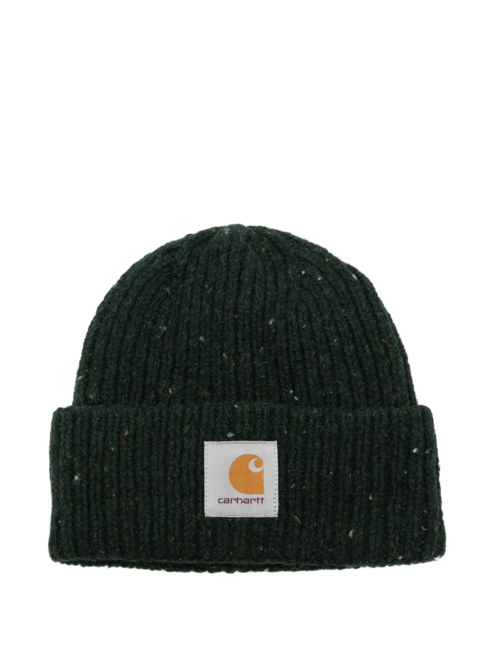logo-patch ribbed-knit beanie hat - 1