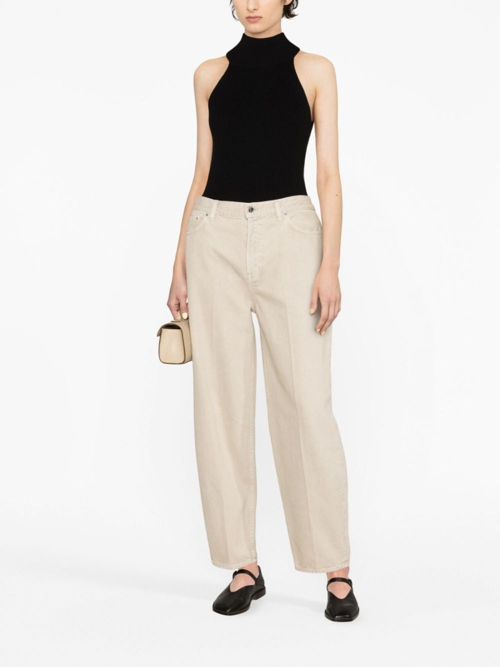 high-waist tapered-leg jeans - 2