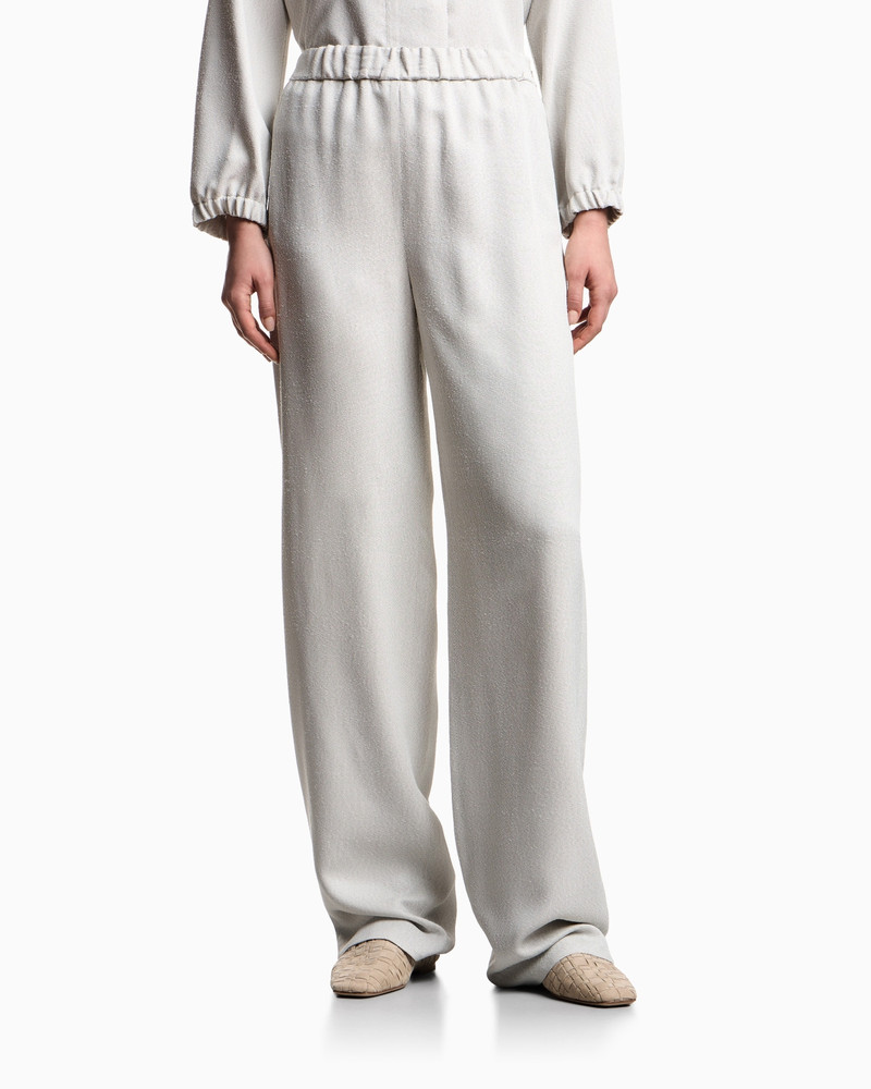 EMPORIO ARMANI ICON ARMURE VISCOSE TROUSERS outlook