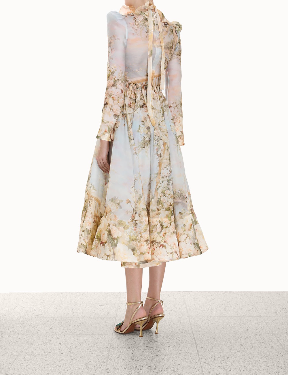 【Zimmermann】LYRICAL RUCHED MIDI DRESS フローラル ミディ Zimmermann】LYRICAL RUCHED MIDI DRESS フローラル ミディ