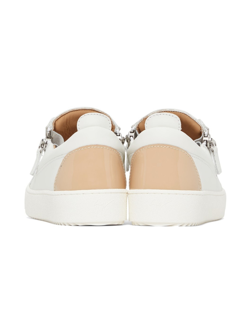 White & Beige Gail Sneakers 4