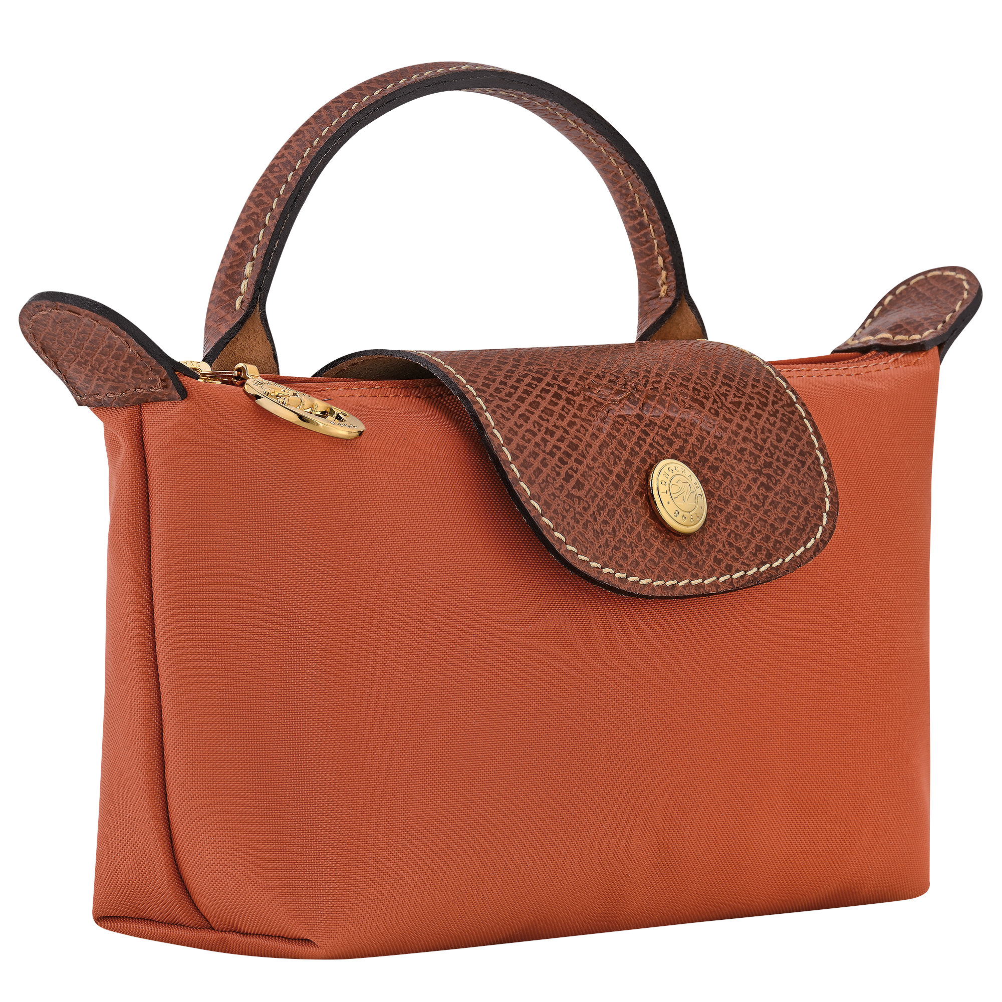 Le Pliage Original Pouch with handle Brick - Recycled canvas - 3