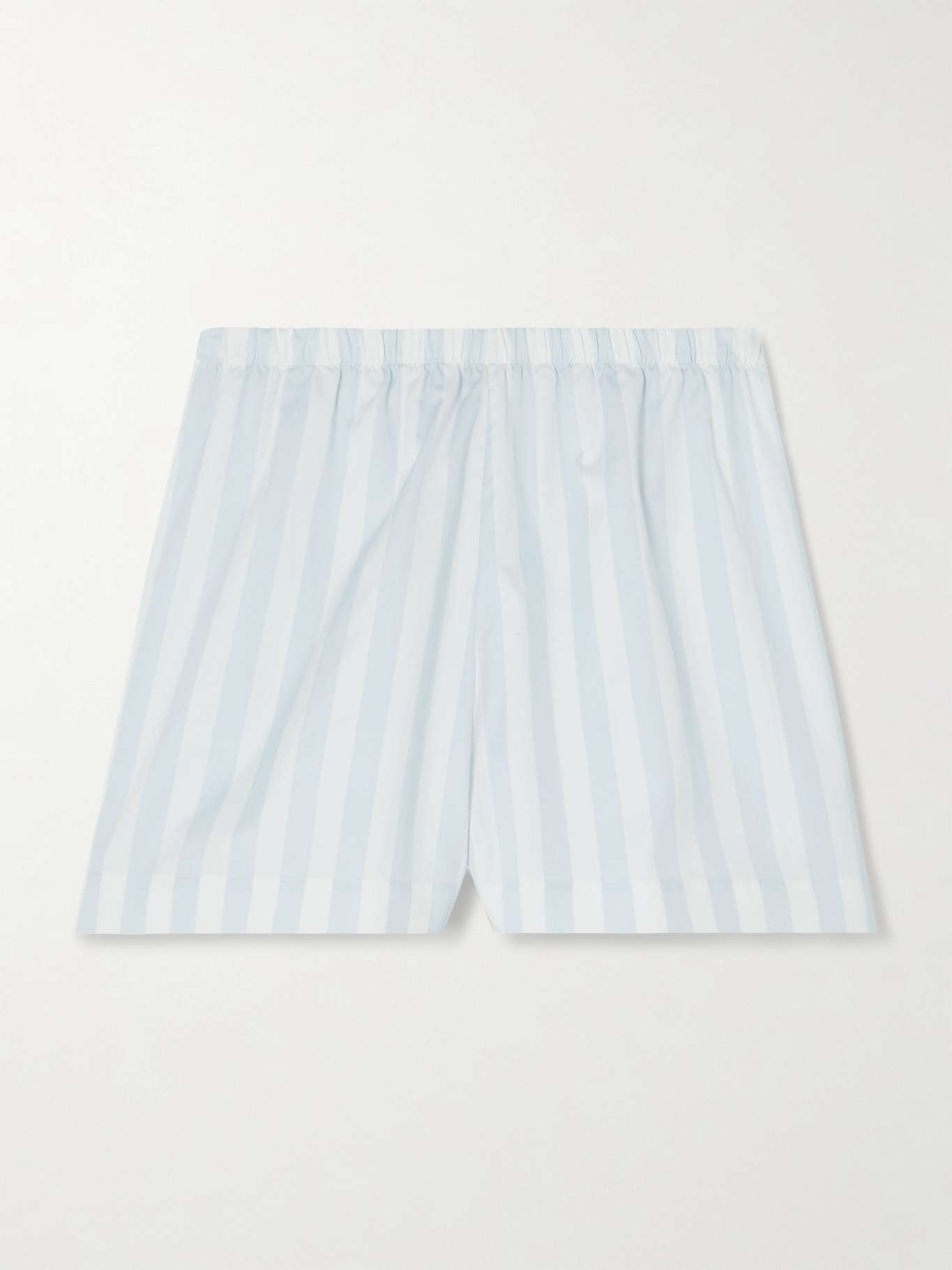 Siesta Pause striped cotton-poplin pajama shorts - 1
