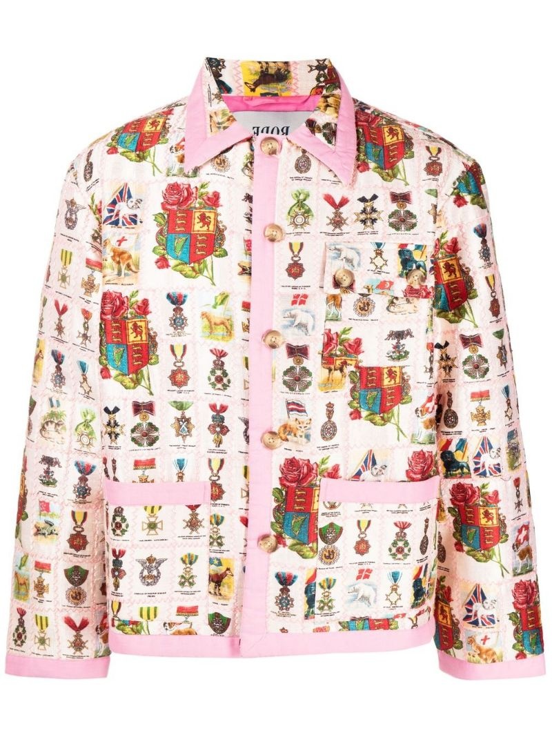 Tobacco Signet quilted jacket - 1