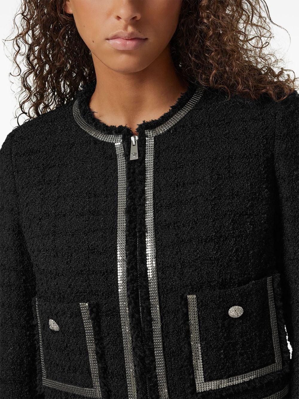 zip-up fitted jacket - 5