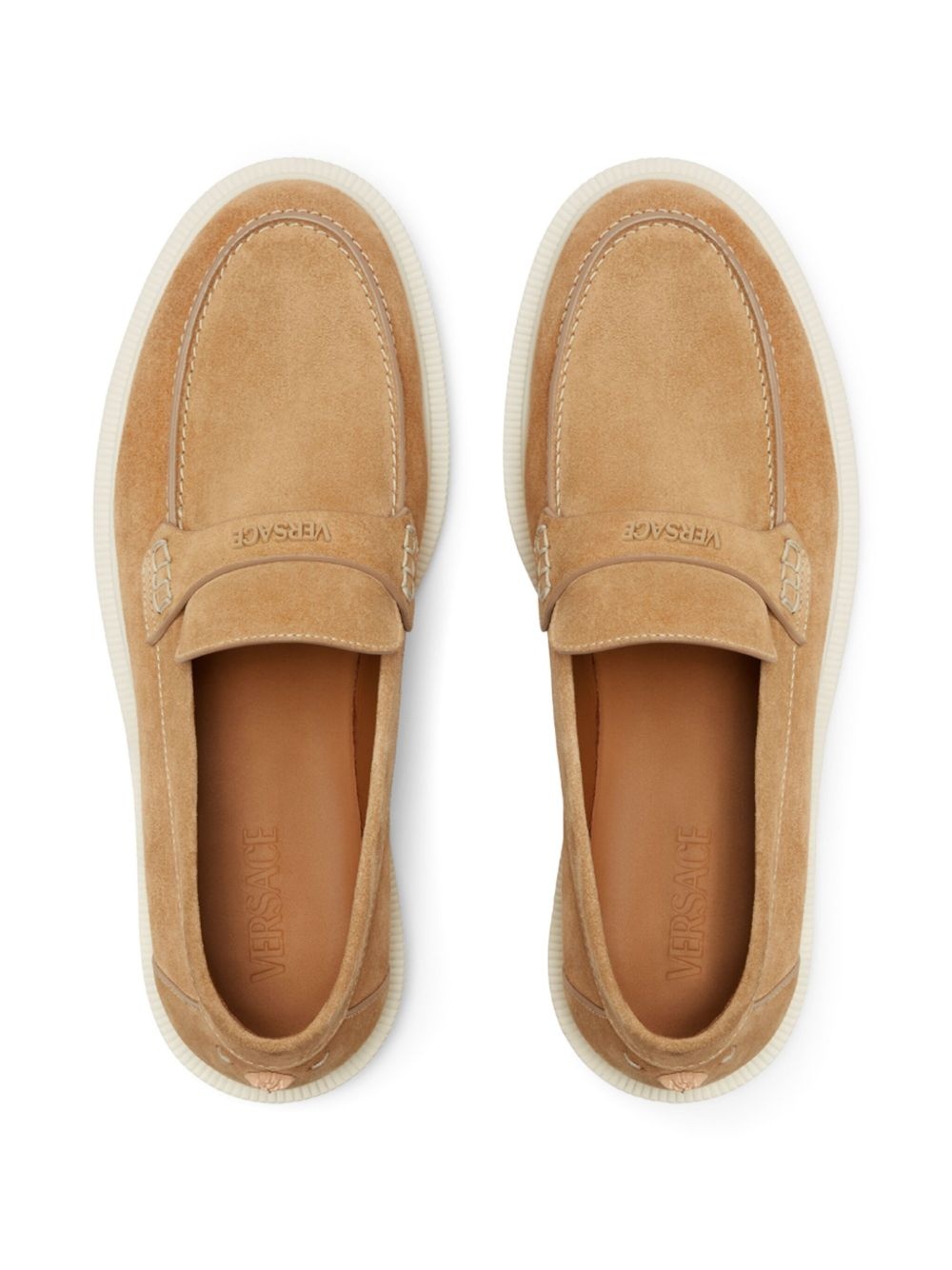 logo-plaque loafers - 3