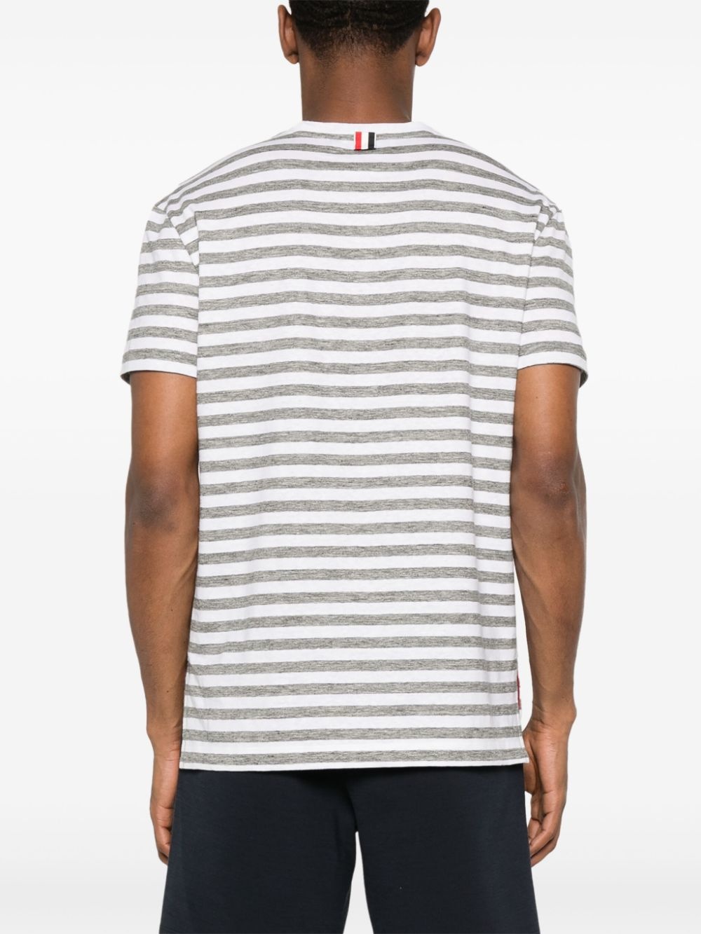 striped linen T-shirt - 4