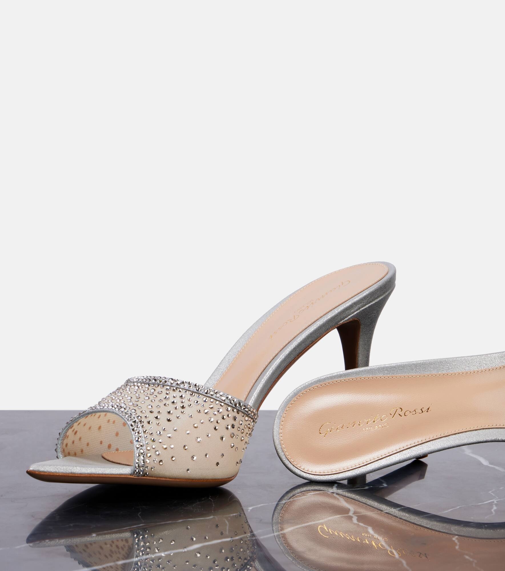 Rania 85 embellished mules - 5