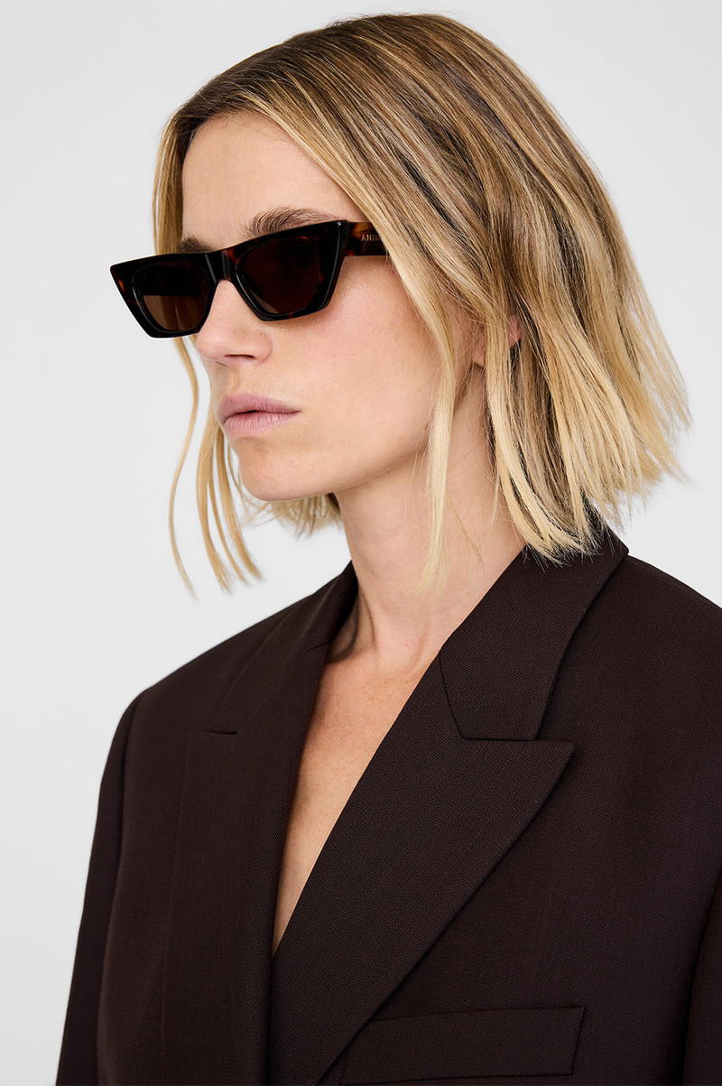 ANINE BING Pierre Sunglasses - Dark Tortoise outlook