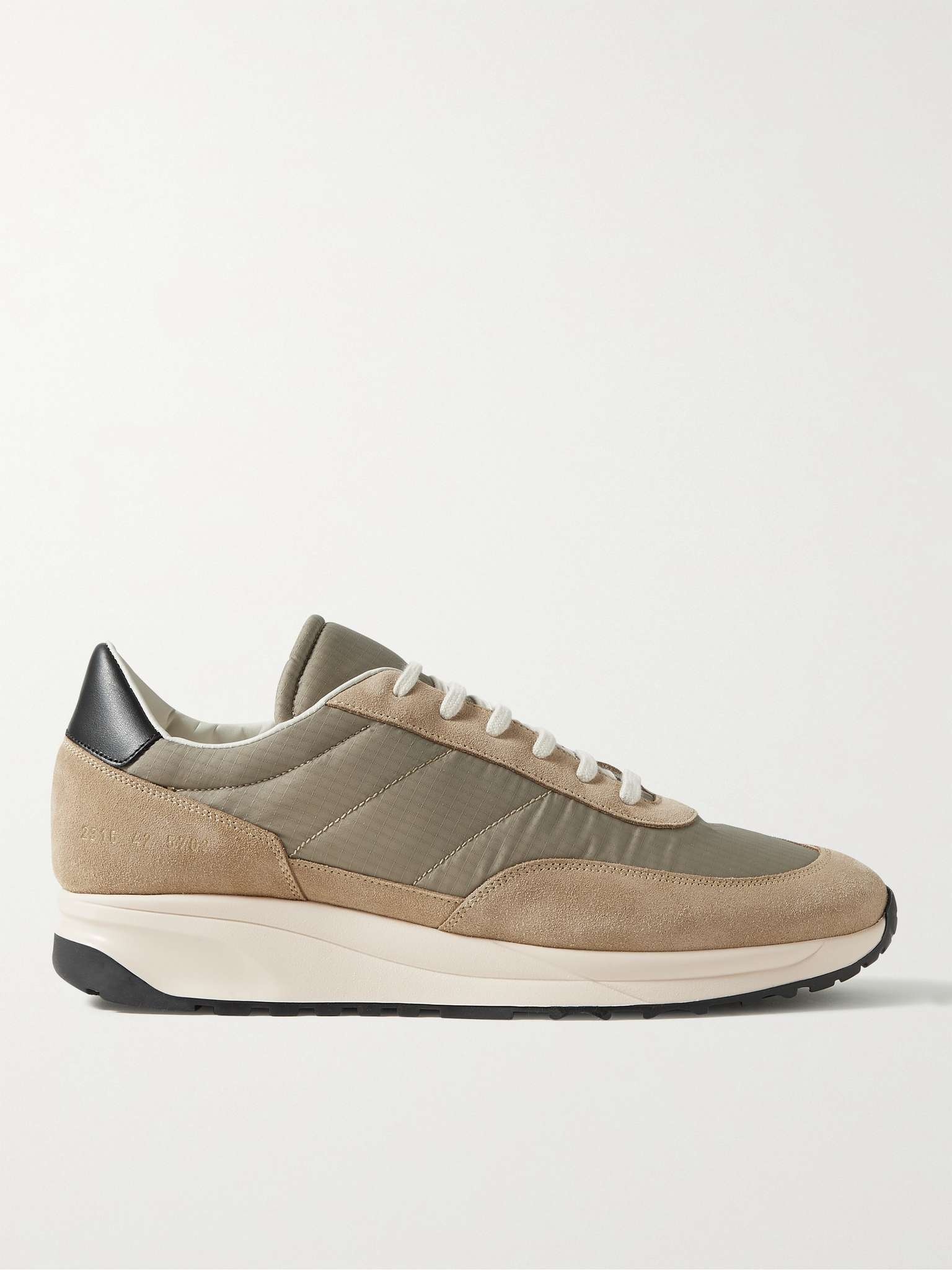 Track Classic Leather-Trimmed Suede and Ripstop Sneakers - 1