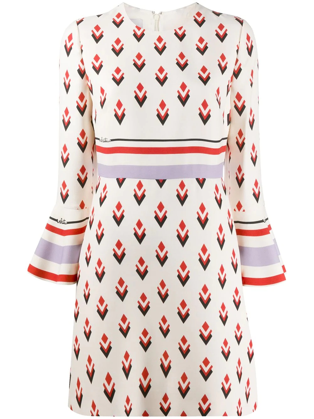 geometric-print dress - 1