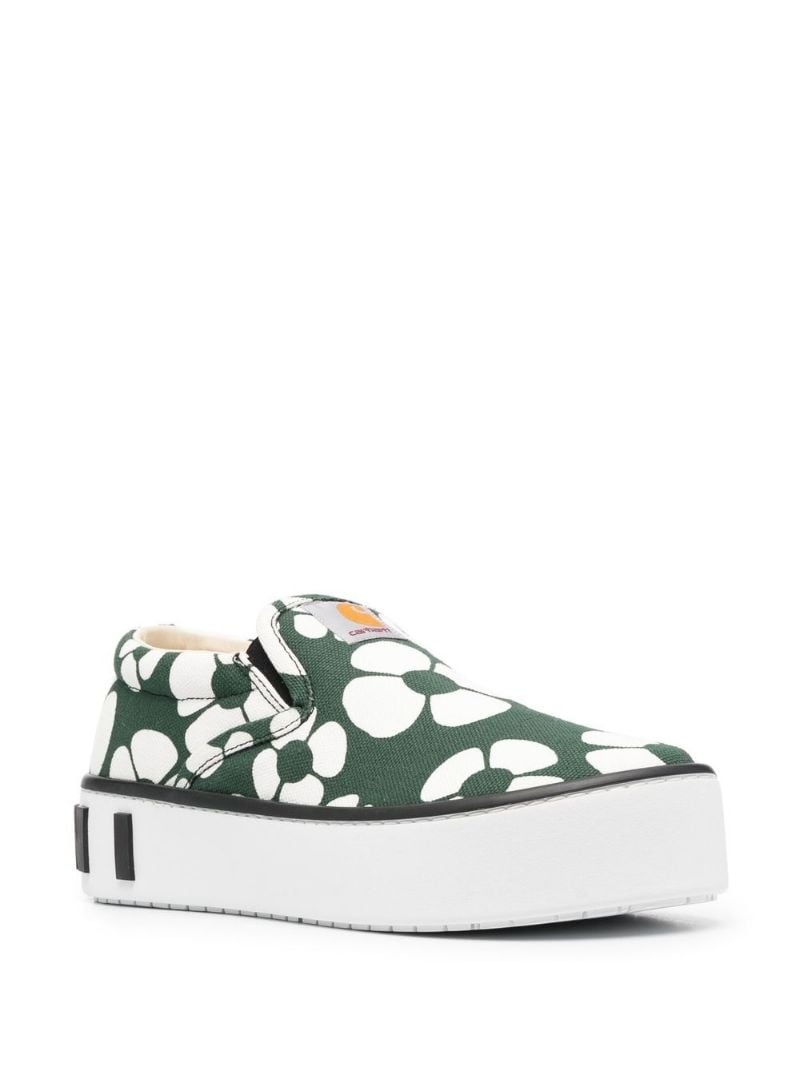 floral-print sneakers - 2