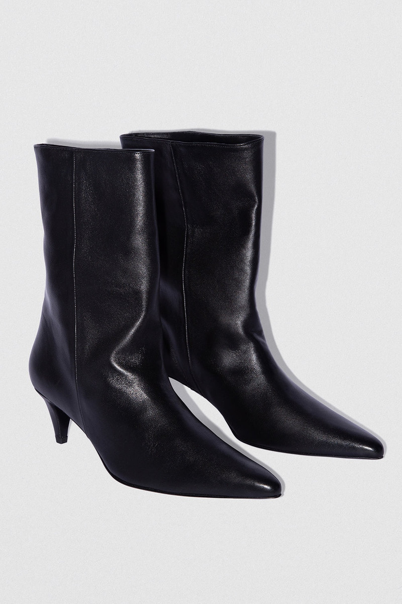 BY FAR Lysander Black Lamb Nappa Leather Ankle Boot outlook