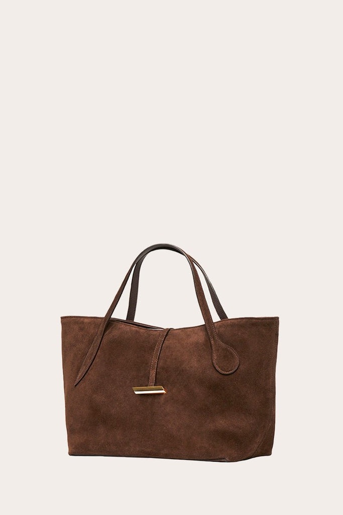 PETITE PENNE TOTE SUEDE DARK BROWN - 6