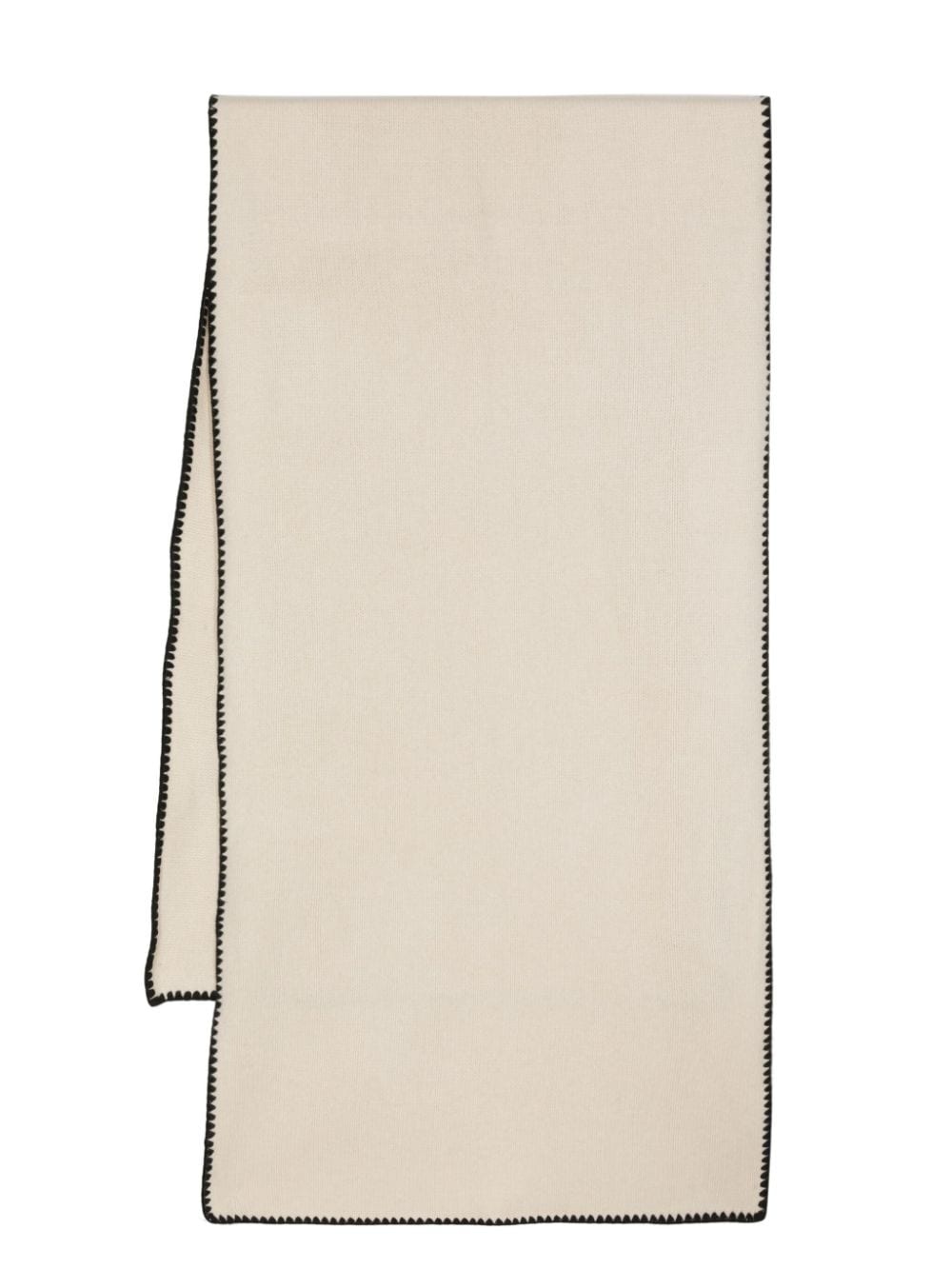 embroidered cashmere scarf - 1