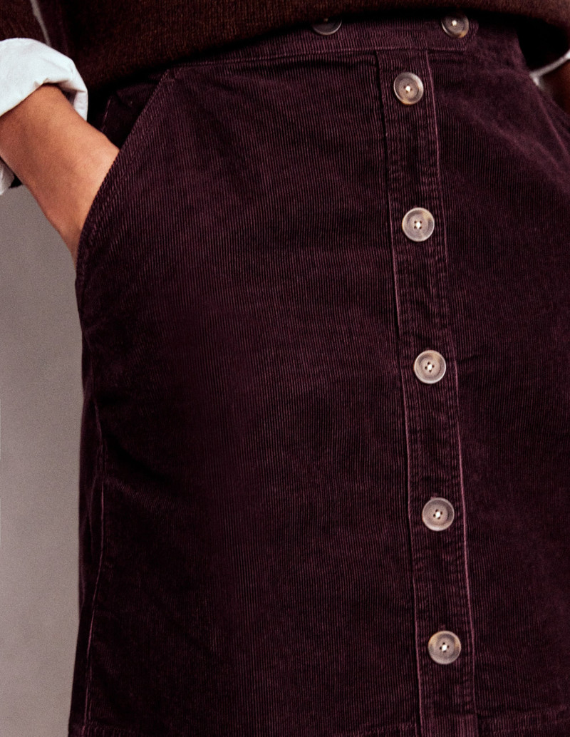 Cecelia Cord Skirt-Deep Aubergine 3