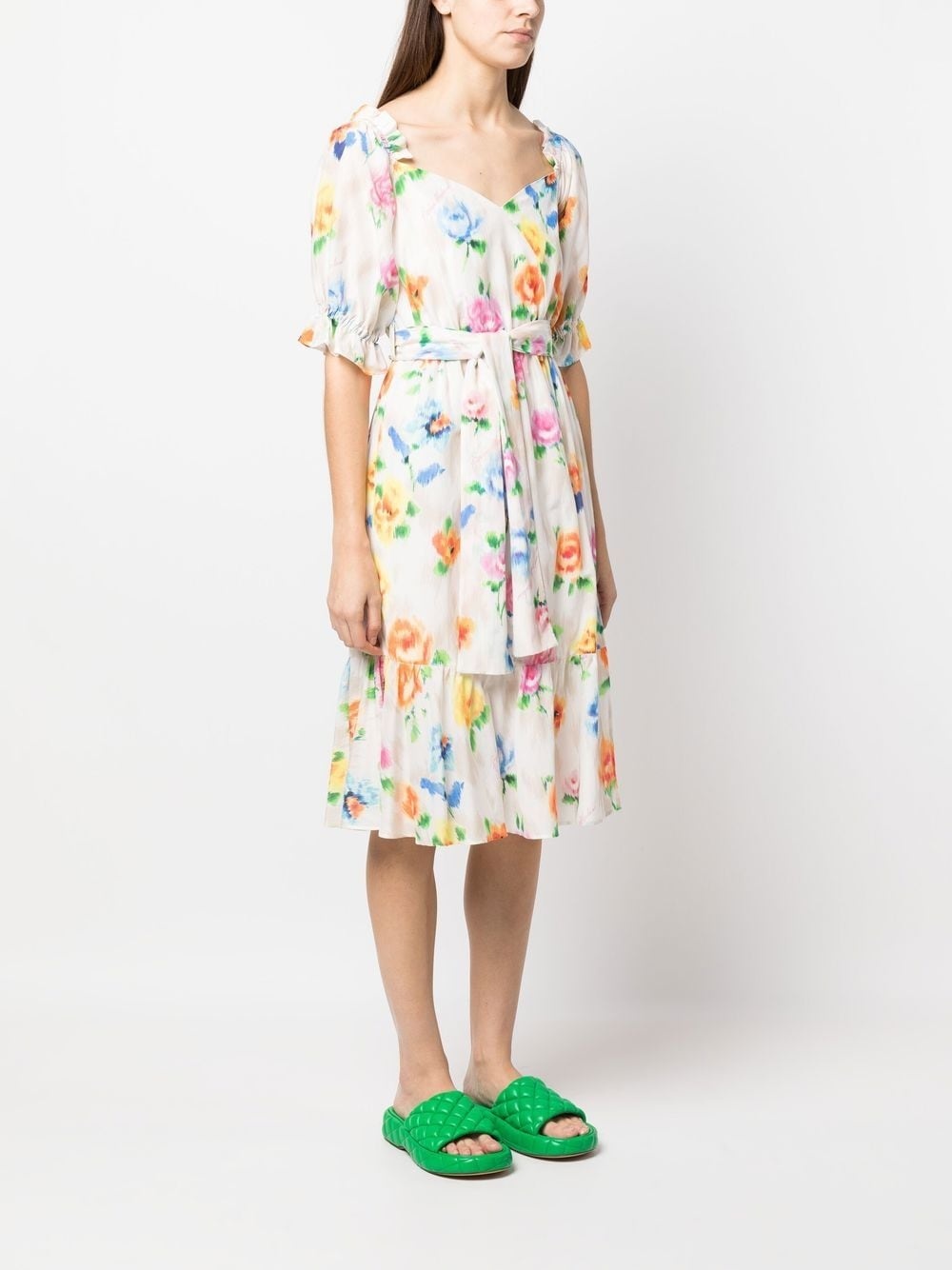 floral-print midi dress - 3