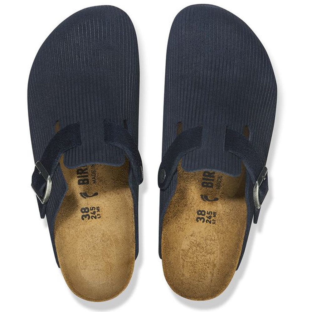 Boston Suede Embossed Slippers 'Corduroy Midnight' - 3