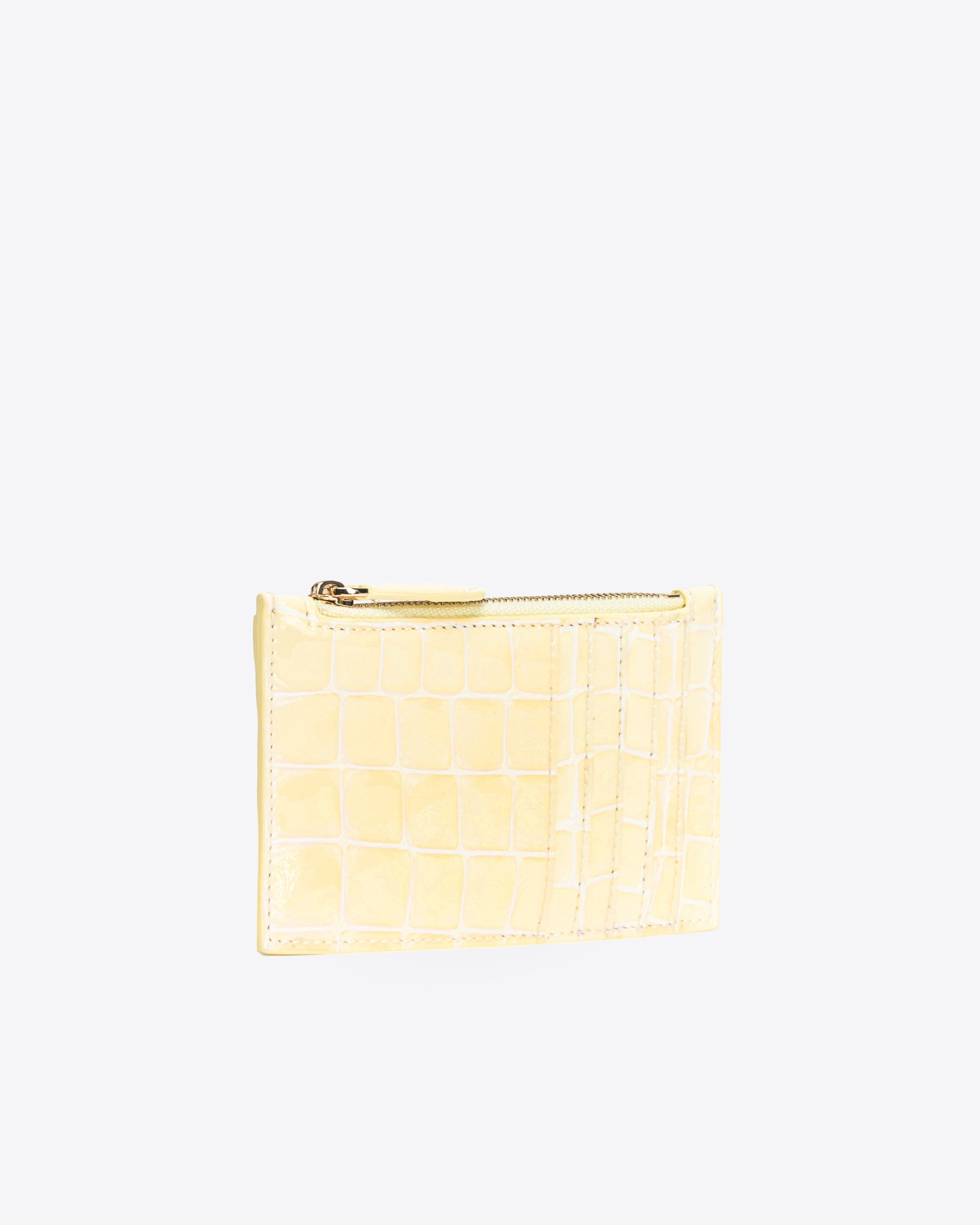 PINKO GALLERIA SHINY CROC-PRINT CARD HOLDER - 2