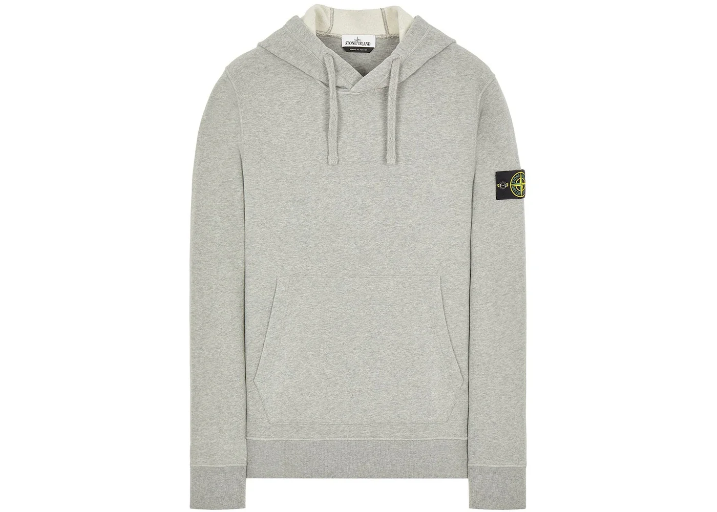Stone Island 64120 Brushed Cotton Fleece Hooded Sweatshirt Dust - 1