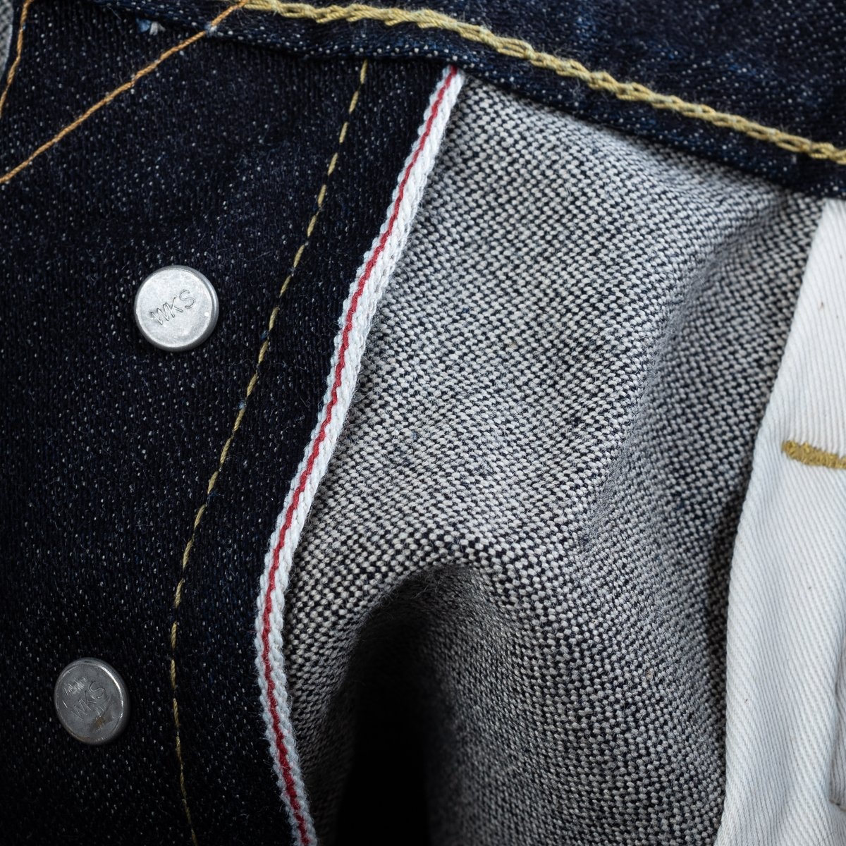 IH-634SBR-14 14oz Broken Twill Selvedge Denim Straight Cut Jeans - Indigo - 13