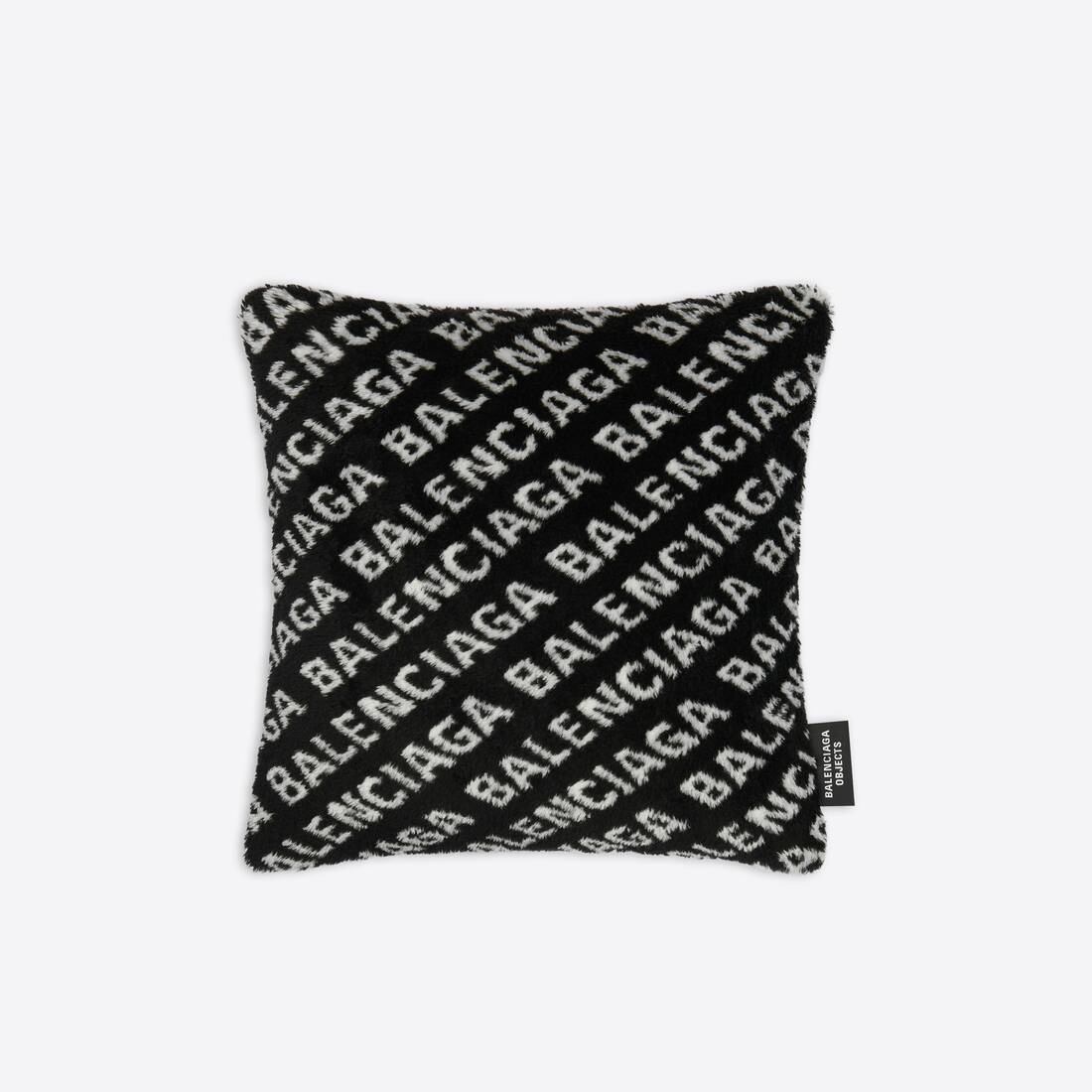 Allover Logo Cushion  in Black - 1