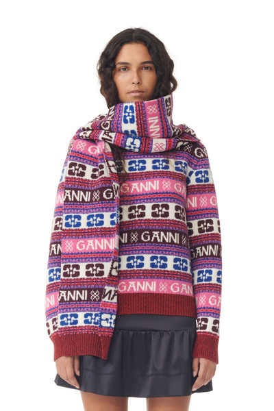 GANNI GRAPHIC WOOL SCARF outlook