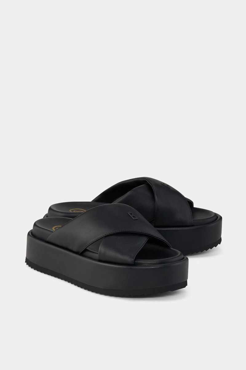 Sorrento Platform sandals in Black 3