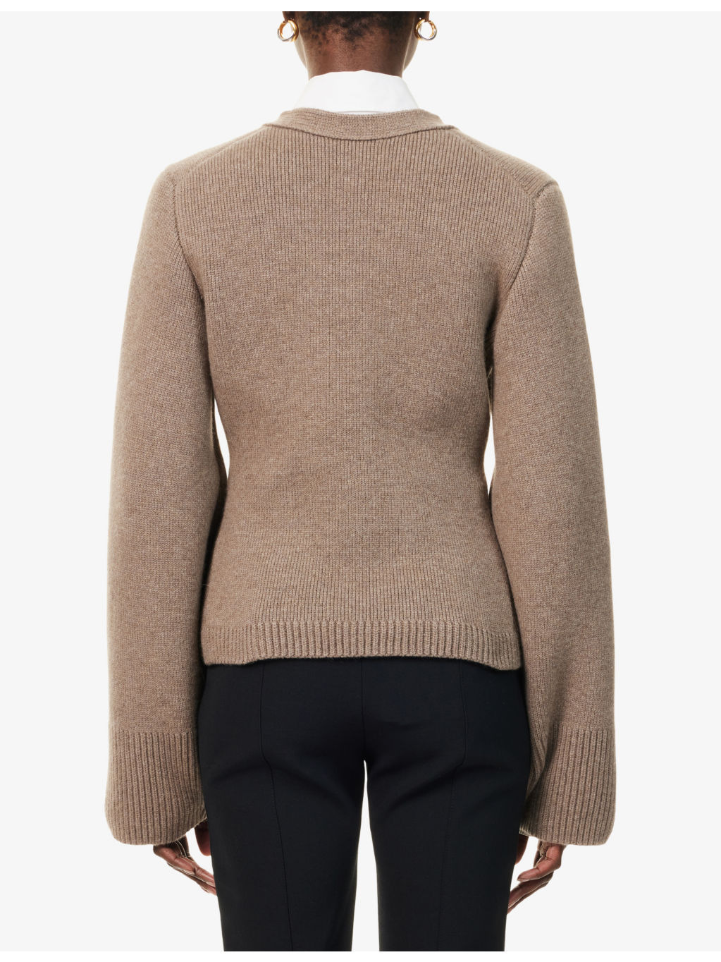 Scarlet V-Neck Cashmere Cardigan - 4