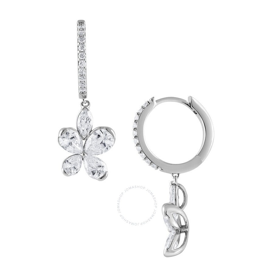 Brilliant Diamond - Brilliant Diamond 14KT White Gold 1.60 Carat Lab Grown Diamond Stud Earrings for Women - 3