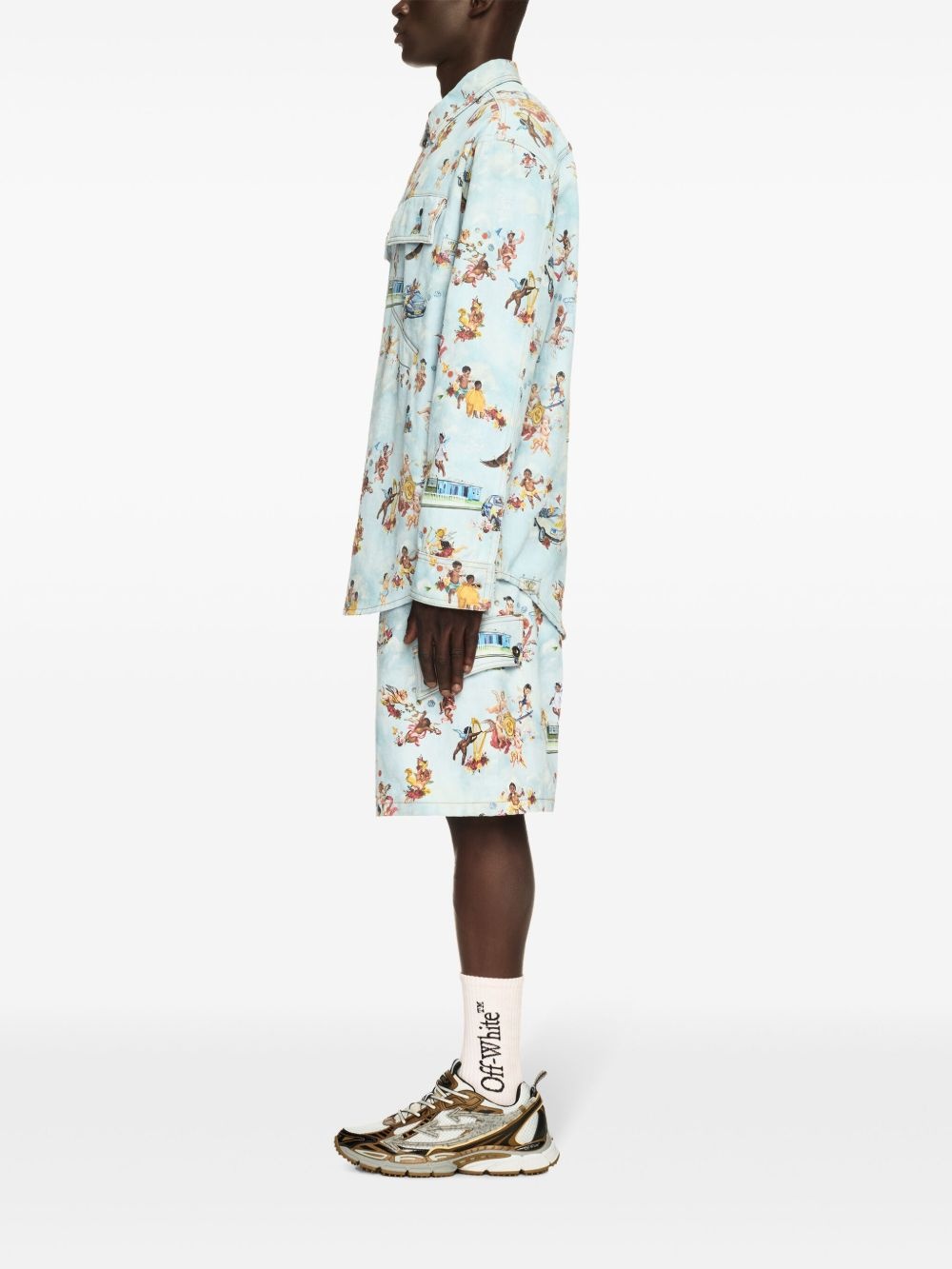 fresco-print shorts - 3