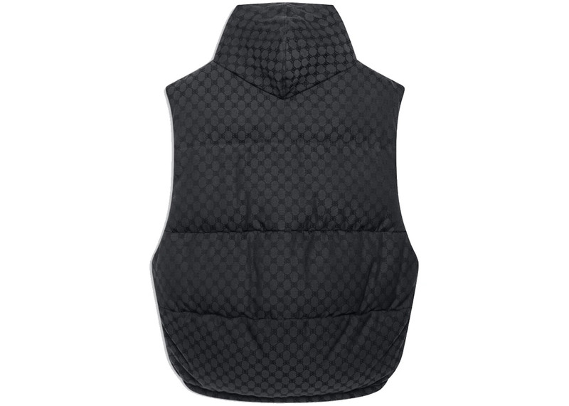 GUCCI Gucci x Balenciaga Womens The Hacker Project Hacker Cocoon Puffer Gilet Vest Black outlook