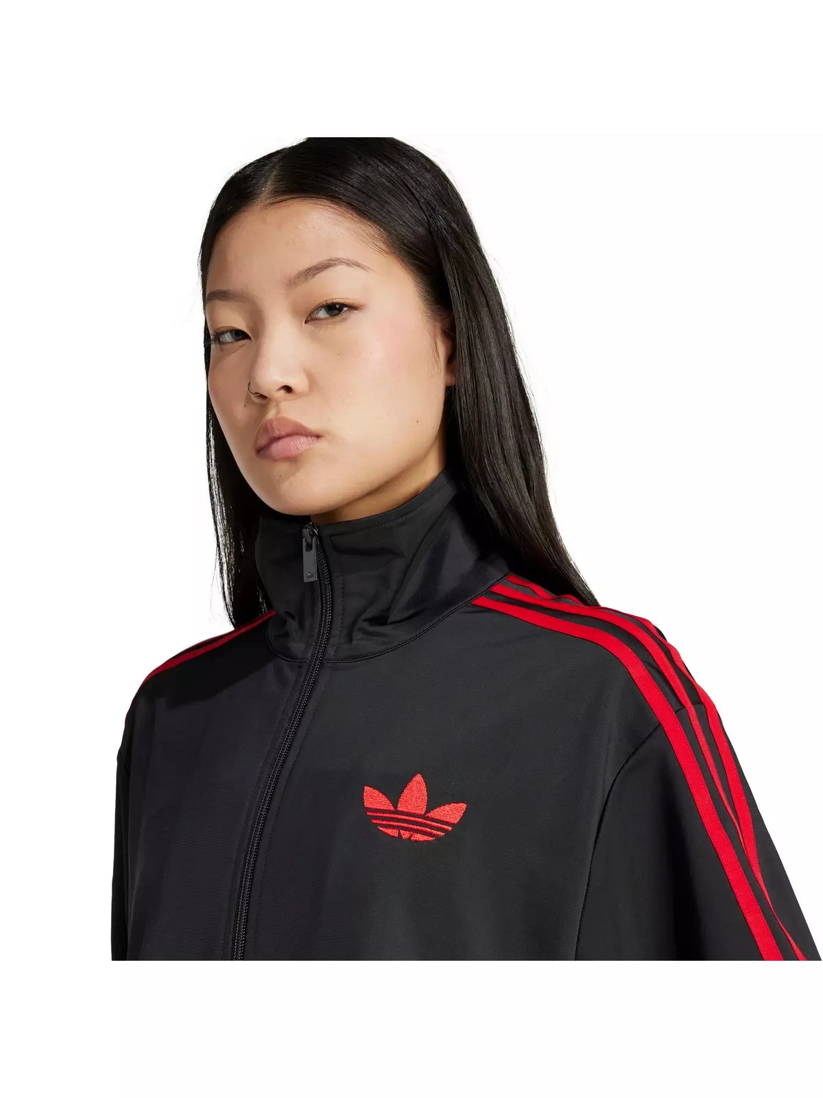 Originals Women's Adicolor Classic Firebird Loose Track Top -Black/Red - 3