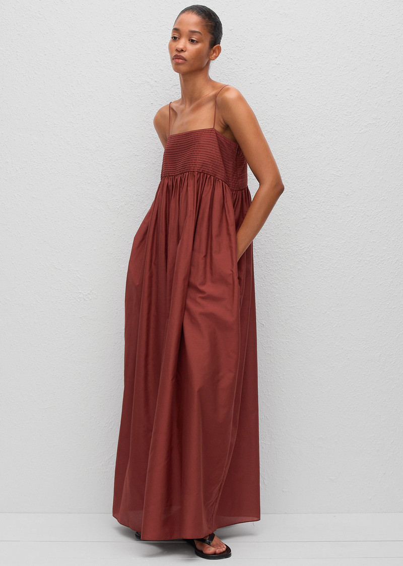 Matteau Empire Pintuck Bodice Dress - Maroc 6