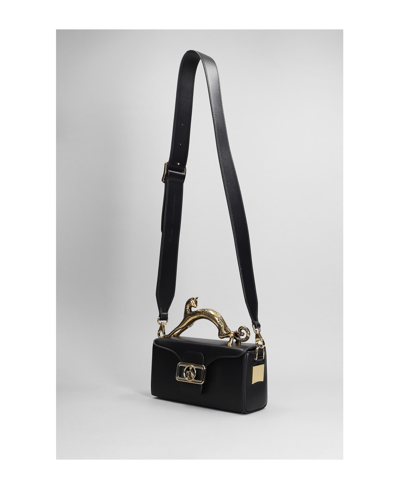Hand Bag In Black Leather - 2