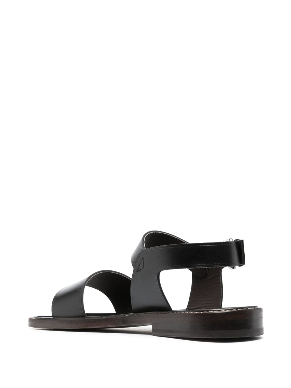 square-toe flat sandals - 3